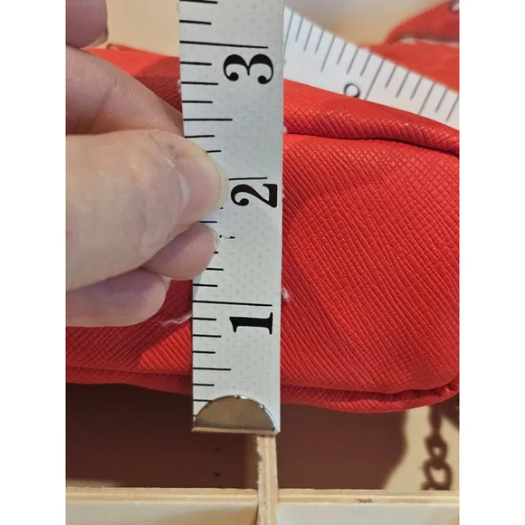 Christian Dior Red Clutch w/Crossbody Chain, Charms & Twilly Added NWOT - Picture 8 of 15